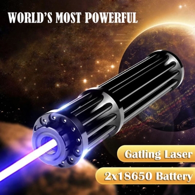50000mw 7.4v Aluminium Alloy Laser Pointer 450nm High Power Burning Laser  Torch
